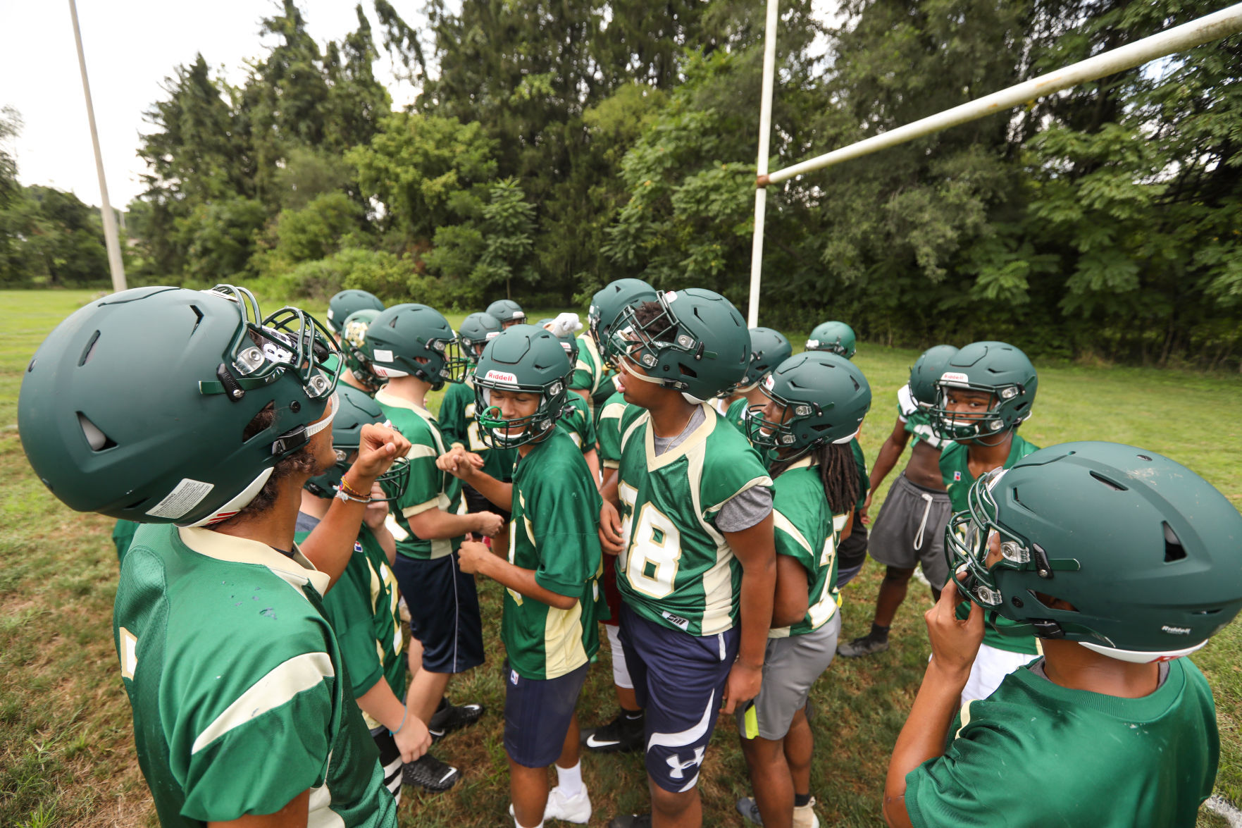 Roanoke Catholic football practice